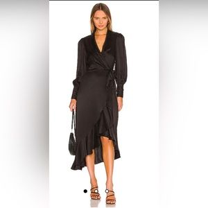 Zimmermann Silk Wrap Midi Dress